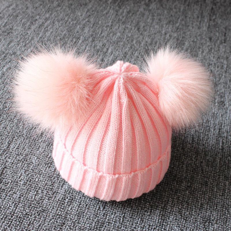 Trend Cute Newborn Baby Winter Warm Hats Infant Kids Girls Boys Knit Hat With Pompom Ball Beanie Caps For Girls Stevvex