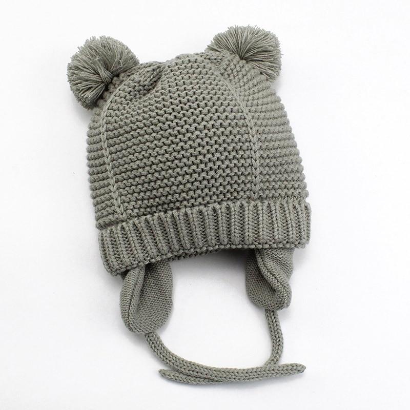 Modern Elegant Baby Knitted Pompom Cap Thick Warm Winter Ear Warm Kids Hat For Boys and Girls For Winter Cap Stevvex