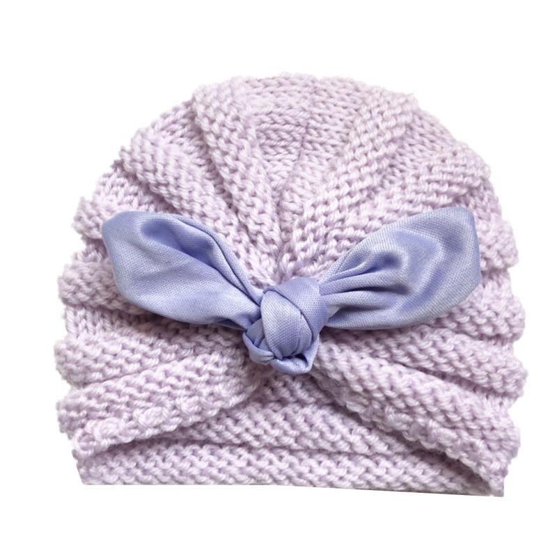 Handmade Knitted Winter Baby Hat for Girls Candy Color Enfant Baby Beanie Turban Hats Newborn Baby Cap Stevvex