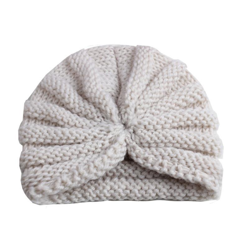 Handmade Knitted Winter Baby Hat for Girls Candy Color Enfant Baby Beanie Turban Hats Newborn Baby Cap Stevvex