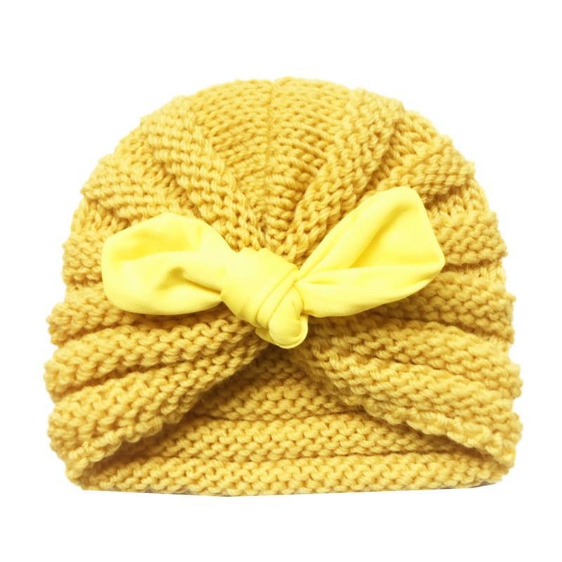 Handmade Knitted Winter Baby Hat for Girls Candy Color Enfant Baby Beanie Turban Hats Newborn Baby Cap Stevvex