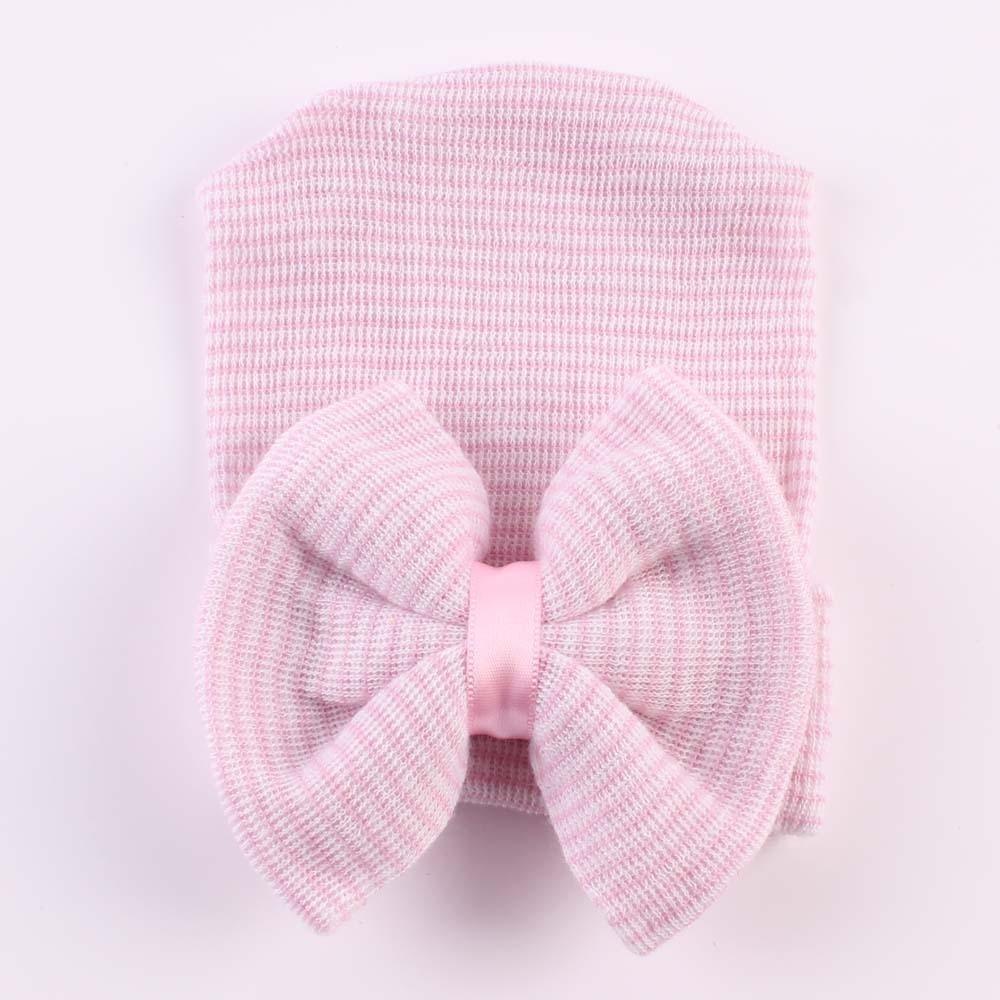 Newborn Baby Hat Baby Girls Bowknot Cap Warm Breathable Infant Cap With Big Bow In Modern Design For Baby Kids Stevvex