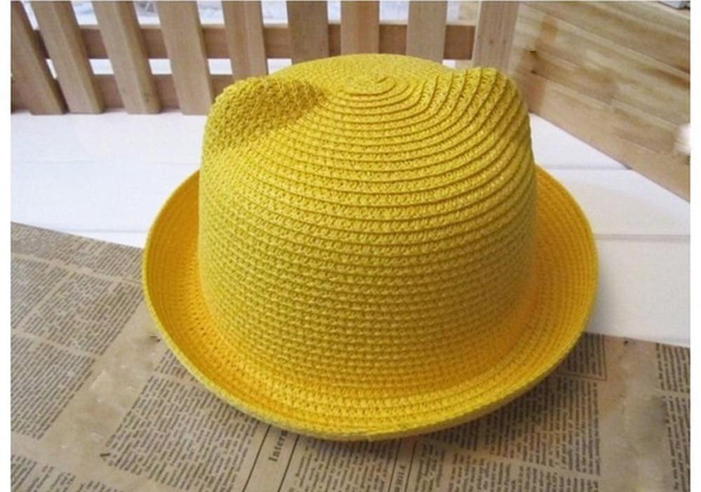 Elegant Summer Baby Hat Cap Children Breathable Straw Hat Kids For Boys and Girls Hats With cat ears Stevvex