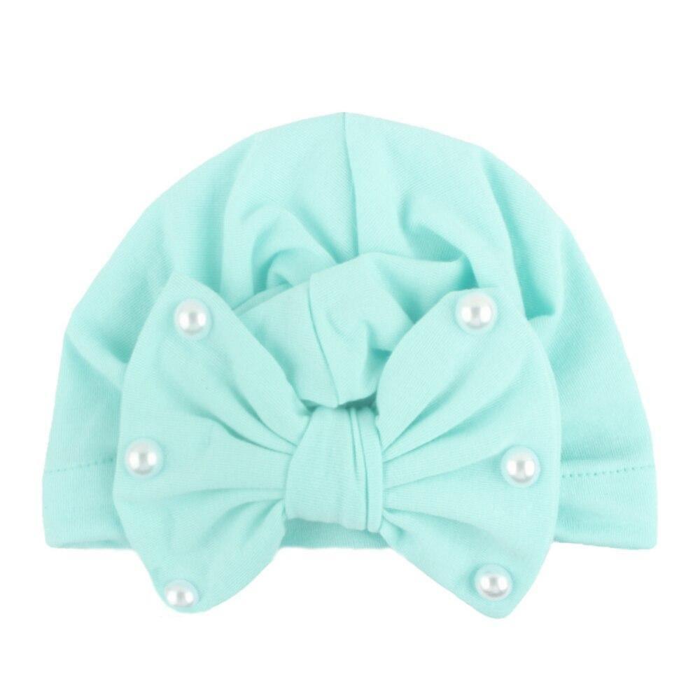 Modern Baby Hats Cute Rabbit Bow Knot with Pearls Baby Girl Hat with Pearls  for Kids In Diamond Luxury Style Stevvex