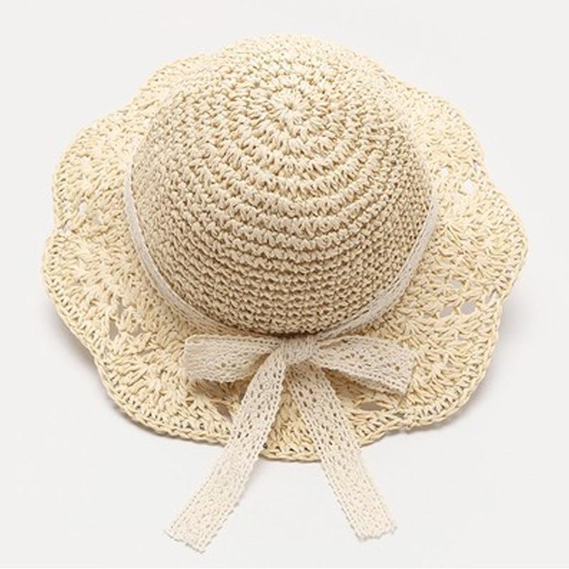 Handmade Modern Elegant Lady Baby Girls Breathable Lace Cap With Bow Great For Beach Sun Stevvex