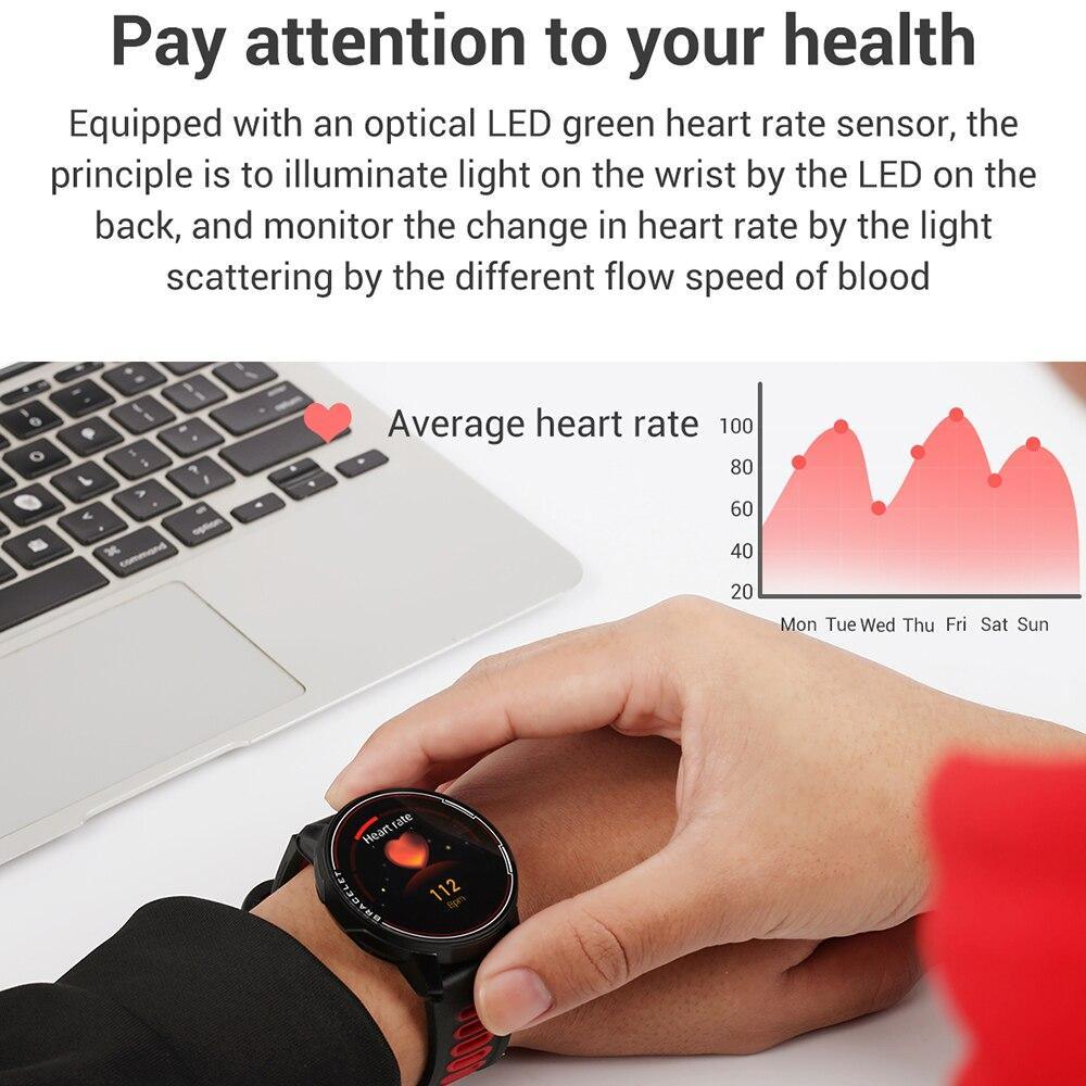 New Proffesional Smart Watch With IP68 Waterproof Protection  Sport Men Women Bluetooth Smartwatch Fitness Tracker Heart Rate Monitor For Android IOS Stevvex