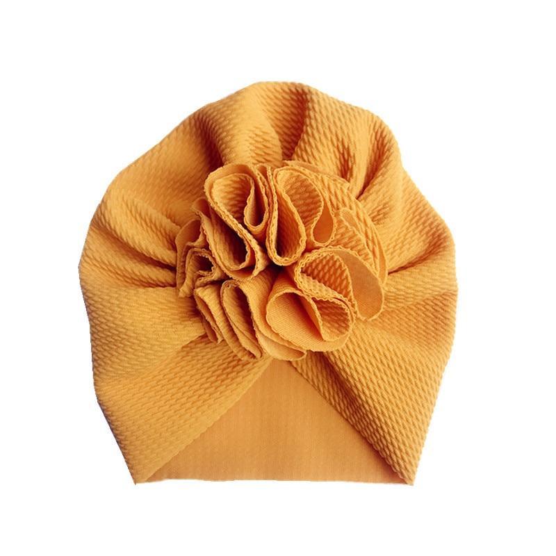 Cute Flower Headband Turban Soft Beanie Hat Infant Toddler Headwear Baby Hair Accessories for Newborn Baby Stevvex