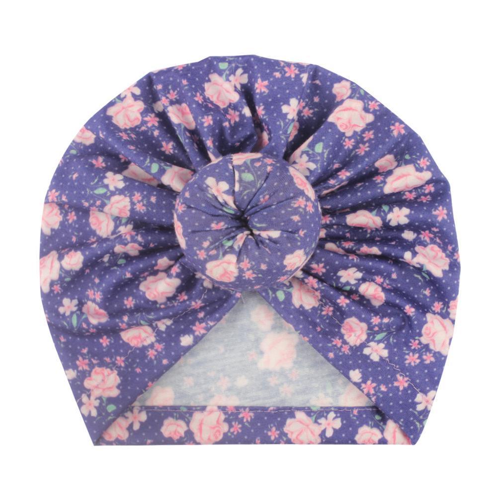 Luxury Modern Donut Baby Beanie Turban Hat Baby Cap Cotton Fruit Print Floral Toddler Baby Girl Cap Design Stevvex