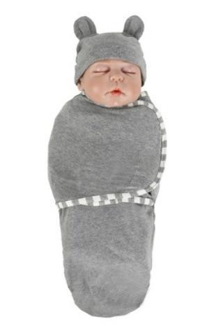 Newborn Wrapping Swaddle Baby Envelop Wrap Blanket Baby Hat Sleeping Bag Set Sleep Bag Stevvex