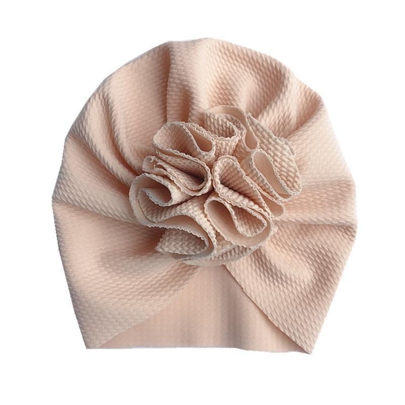 Handamde Elegant Baby Hats for Girls Big Bow Turban Hat Newborn  Baby Beanie Cap Solid Color Style Stevvex
