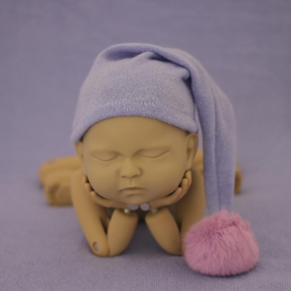 Modern Newborn Photography Props Knit Cap With Fur Ball For Newborn Baby Cap Great For Photo Studio Photography Props Cap Beanie Baby Stevvex