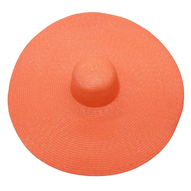 Women Oversized Foldable Summer Large Wide Hat Beach Straw Hat Cute Sun Cap Retro Foldable Handmade Big Hats Ladies UV Protection Hat Vintage Summer Sun Beach Hats Stevvex