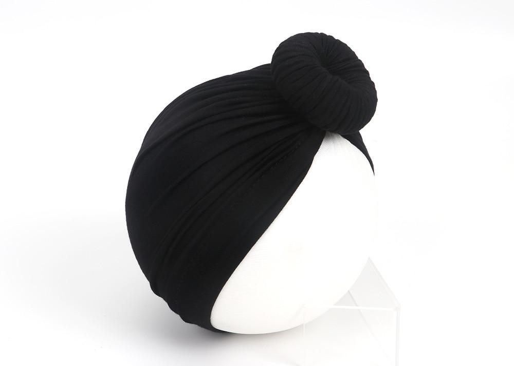 Newborn Toddler Kids Turban Cotton Beanie Hat Winter Cap Knot Solid Soft Sleeping Caps For Kids Stevvex