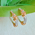 Hailey Two Tone Hoop Earrings