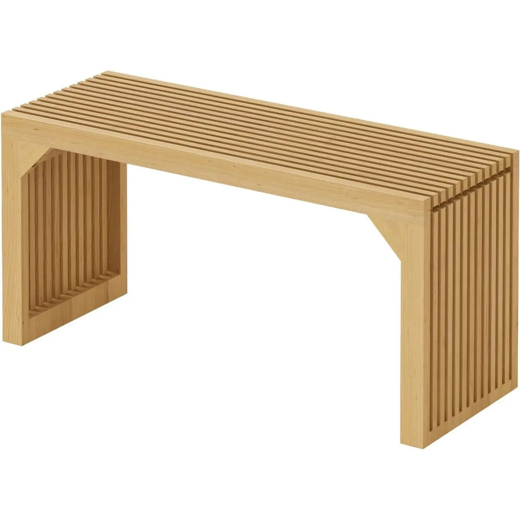 Hausvita HiKingQueens 35" Dining Bench, Indoor Wood Bench for Entryway,Living Room,Kitchen and Bedroom (Nature, Long Bench) HAUSVITA