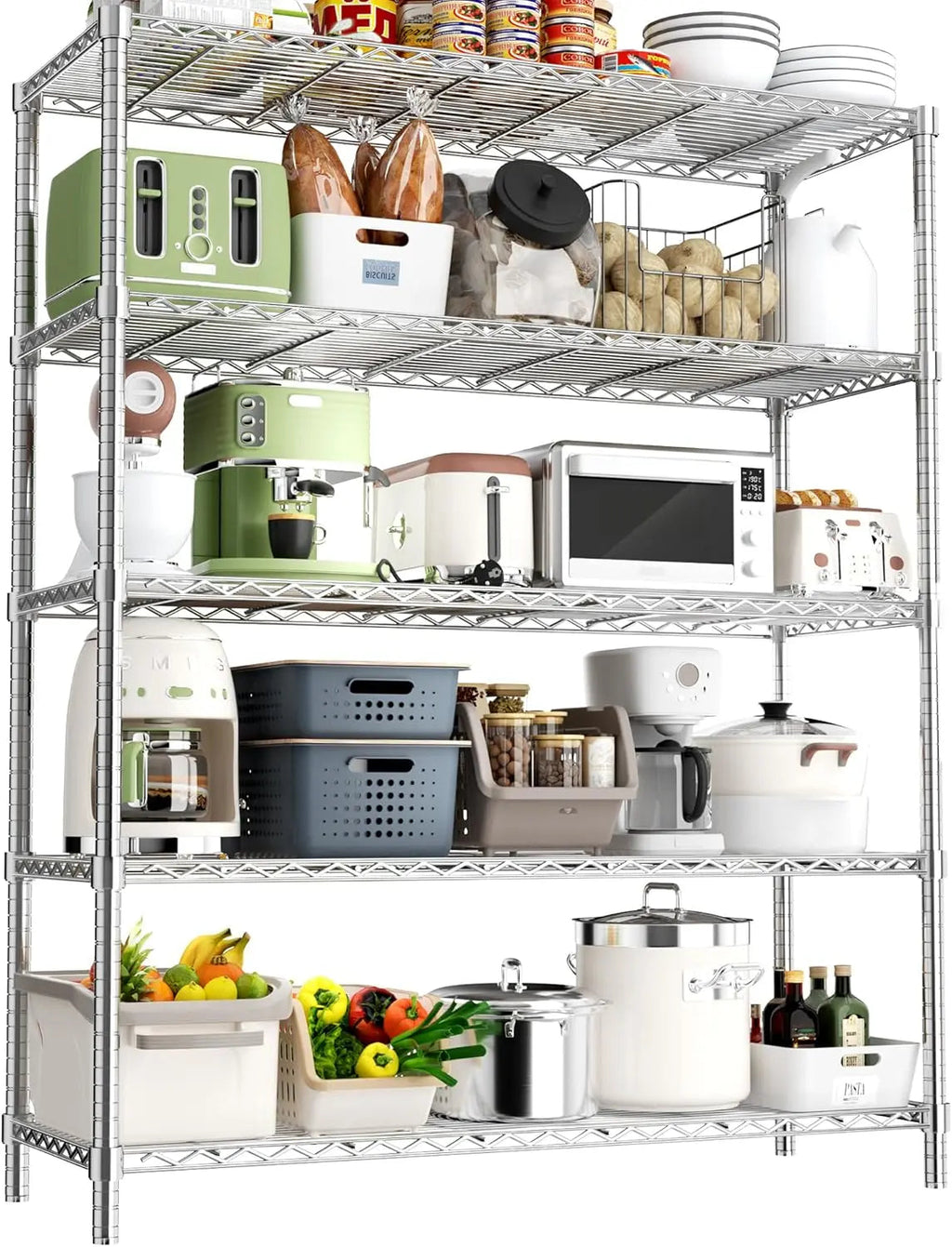 Hausvita Storage Shelves Heavy Duty, 48" L x 20" W x 72" H