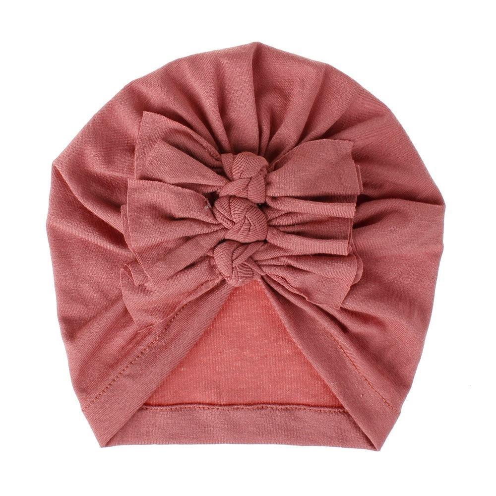 Modern Handamde Toddler Baby Boys& Girls Turban Head Wrap Beanie Cotton Hat Solid Cap Headband For Kids Stevvex
