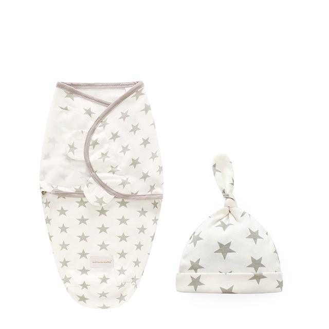 Newborn Wrapping Swaddle Baby Envelop Wrap Blanket Baby Hat Sleeping Bag Set Sleep Bag Stevvex