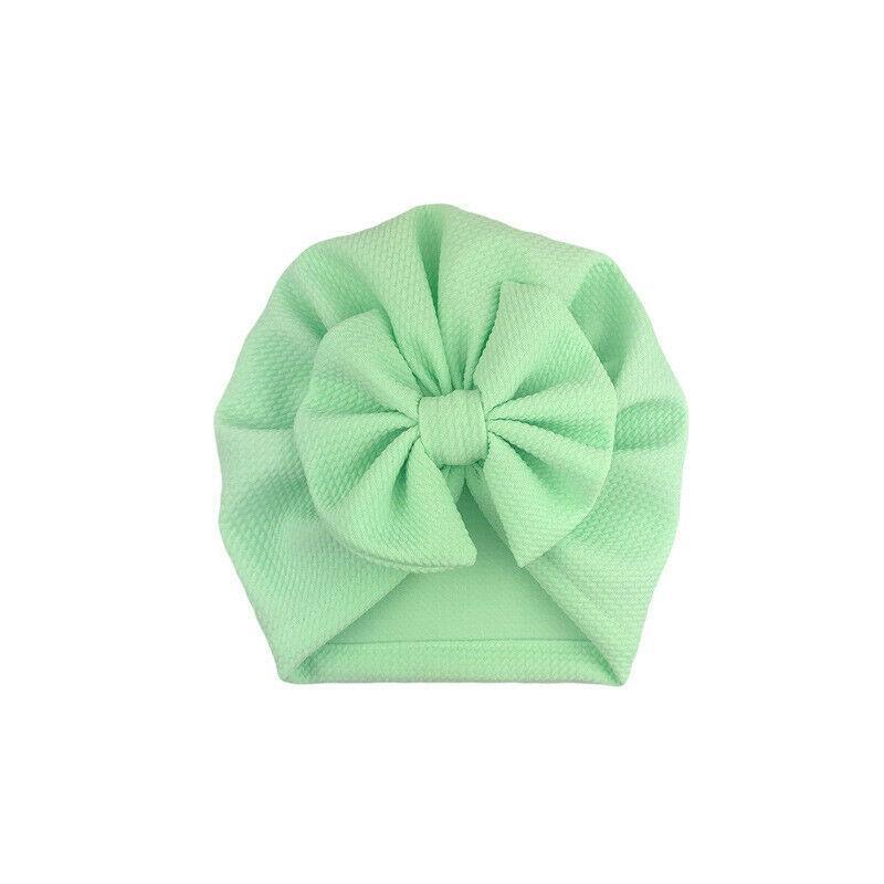 Baby Girl Hat Turban With Bow Knot Infant Beanie Solid Big Bowknot Cap For Girls Kid Hats Stevvex