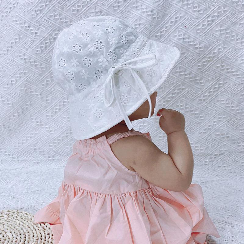 Modern Baby Girls Sun Hat Cotton Baby Hat Kids Child Cap Bowknot Flower Print Bucket Hat Double Sided Stevvex