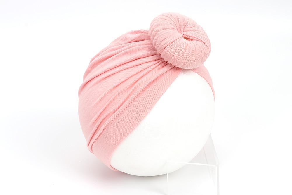 Newborn Toddler Kids Turban Cotton Beanie Hat Winter Cap Knot Solid Soft Sleeping Caps For Kids Stevvex