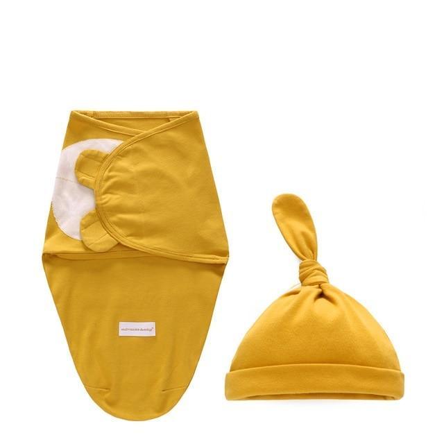 Newborn Wrapping Swaddle Baby Envelop Wrap Blanket Baby Hat Sleeping Bag Set Sleep Bag Stevvex