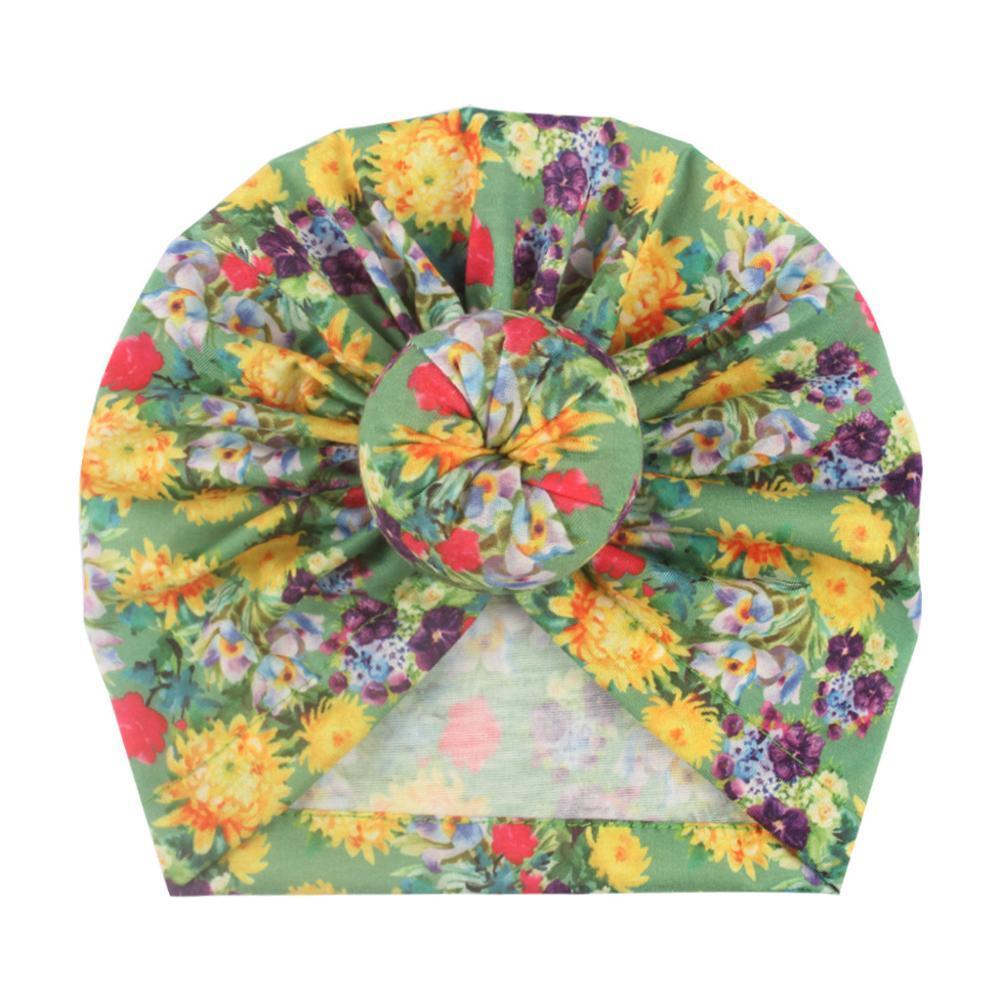 Luxury Modern Donut Baby Beanie Turban Hat Baby Cap Cotton Fruit Print Floral Toddler Baby Girl Cap Design Stevvex