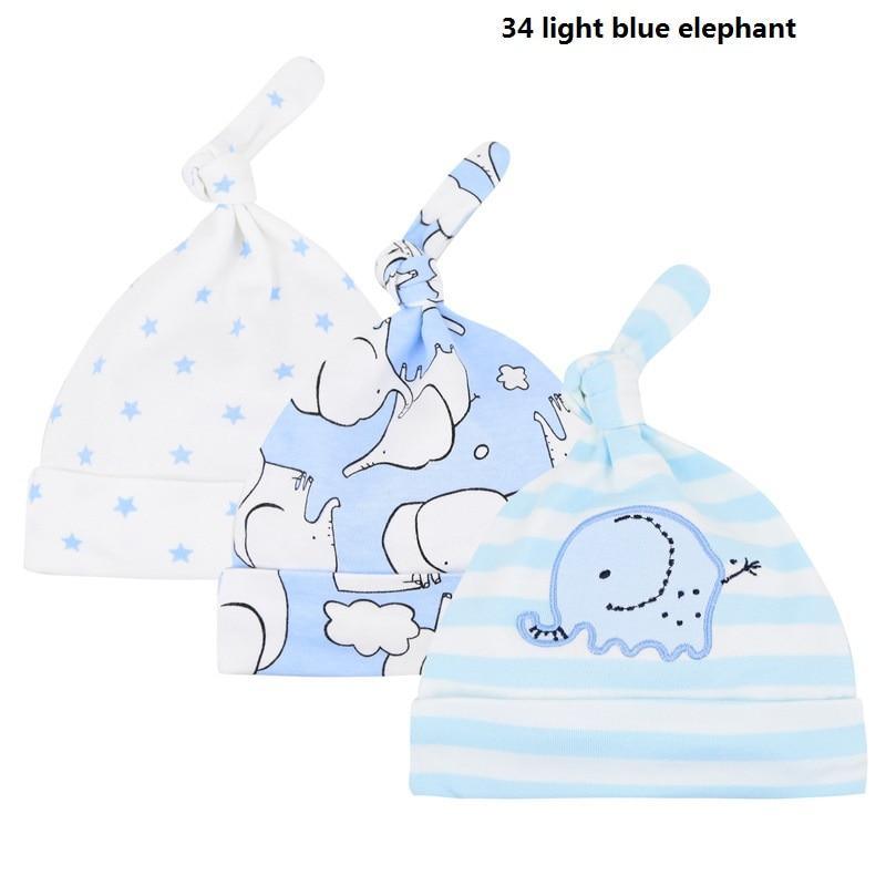 Printed Baby Hats & Caps For Newborn Baby Accessories In Elegant Modern Design Set Of 3PCS For Baby Kids Stevvex
