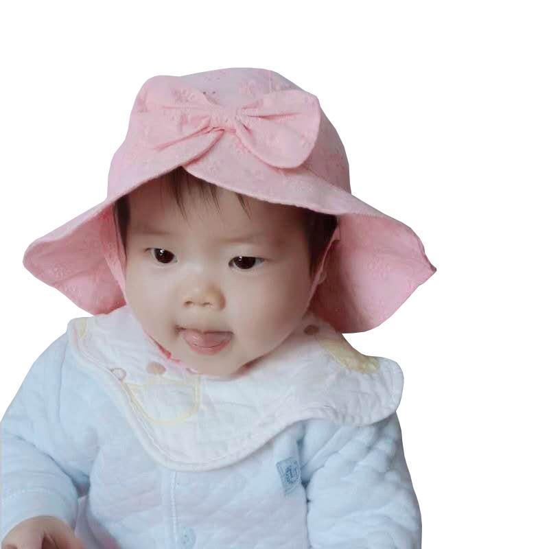 Modern Baby Girls Sun Hat Cotton Baby Hat Kids Child Cap Bowknot Flower Print Bucket Hat Double Sided Stevvex