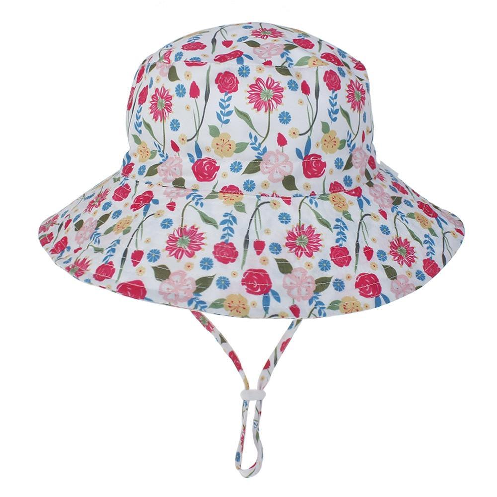 Modern Baby Hat for Girls & Boys Kids Bucket Hat Travel Beach Hat Baby Cap Sun Hats with Windproof Rope Stevvex