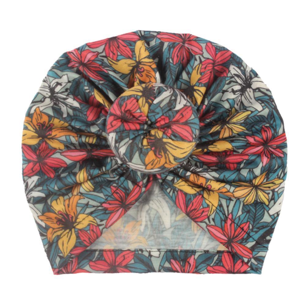 Luxury Modern Donut Baby Beanie Turban Hat Baby Cap Cotton Fruit Print Floral Toddler Baby Girl Cap Design Stevvex