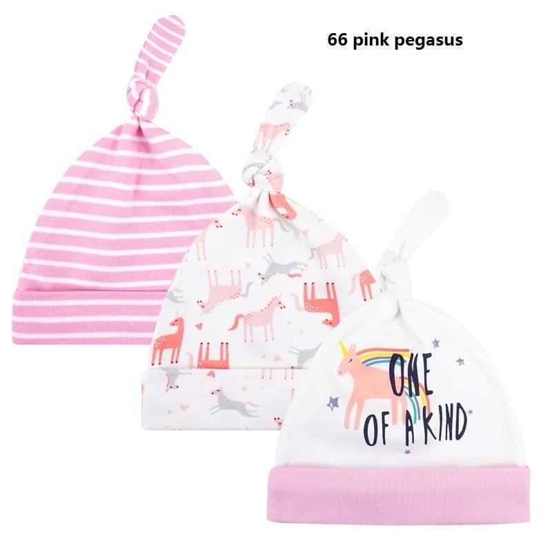 Printed Baby Hats & Caps For Newborn Baby Accessories In Elegant Modern Design Set Of 3PCS For Baby Kids Stevvex