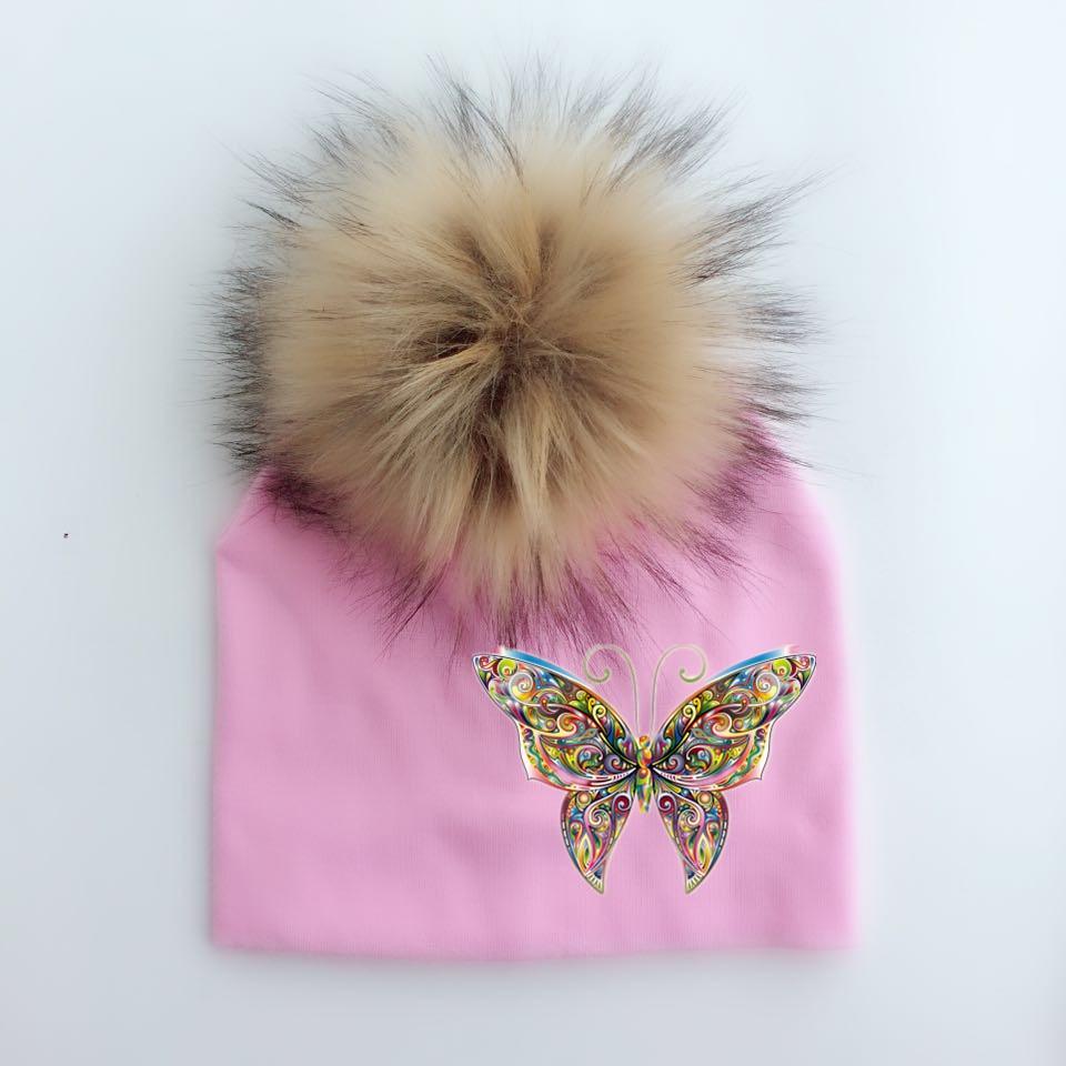 Fashion Baby Cap With Butterfly Toddlers Infant Bonnet Baby Hat For Boys and Girls Travel Hat Cap Stevvex