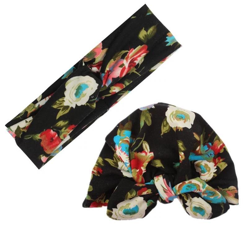 Modern Mom&Baby Turban Mother Baby Hat Headbands Mom Daughter Bow Knot Caps Print Solid Parent-Child Hair Accessories Stevvex