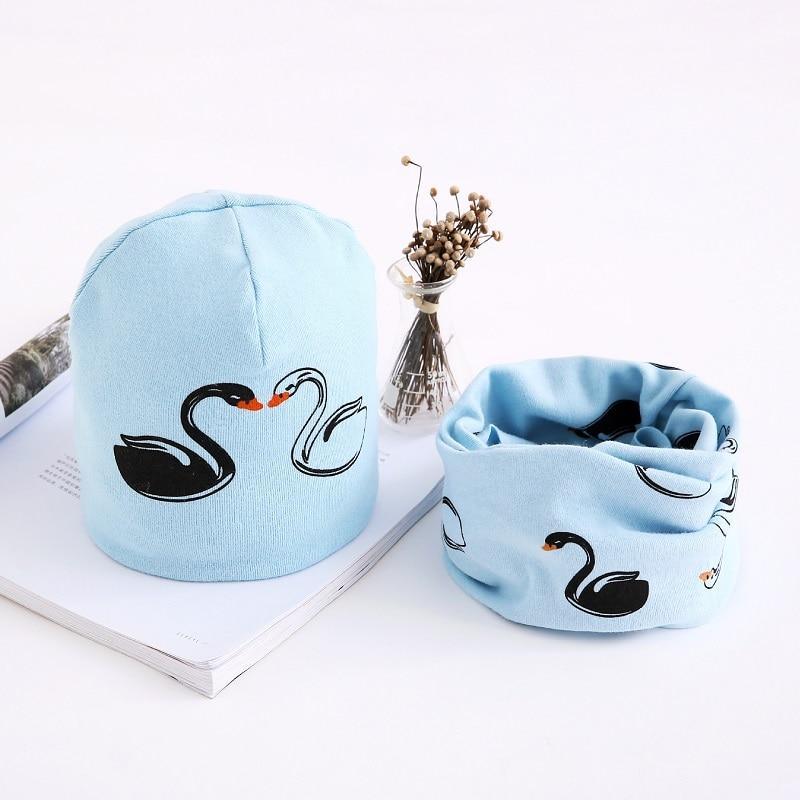Star Print Cotton Hat And Scarf  Baby Beanie Kids Caps Children's Accessories For Boys and Girls Stevvex