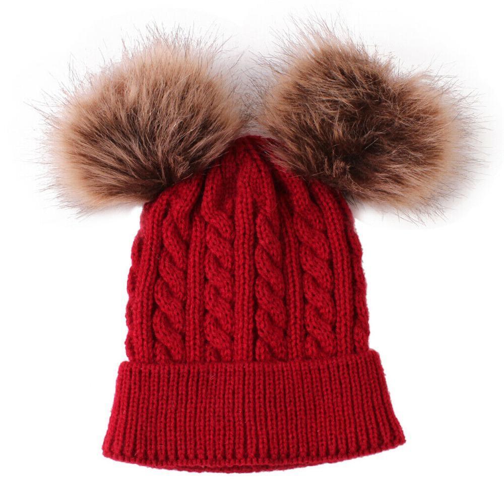 Trend Cute Newborn Baby Winter Warm Hats Infant Kids Girls Boys Knit Hat With Pompom Ball Beanie Caps For Girls Stevvex
