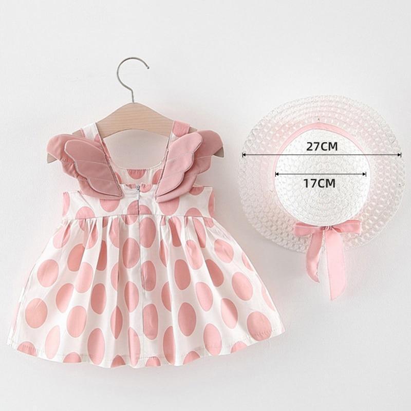 Modern Baby Newborn Toddler Girls Summer Tutu Dress With Printing Princess Dresses Sundress And Hat Stevvex