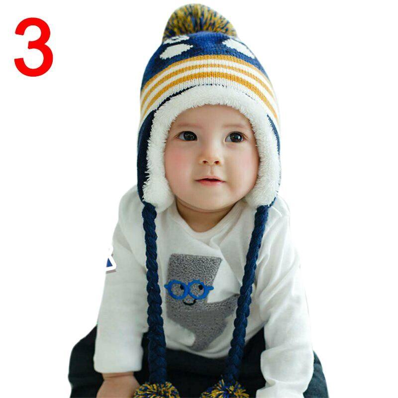 Modern New Baby Boys and Girls Winter Warm Knitted Crochet Ear flap Beanie Wool Cute Penguin Cap For Kids Stevvex