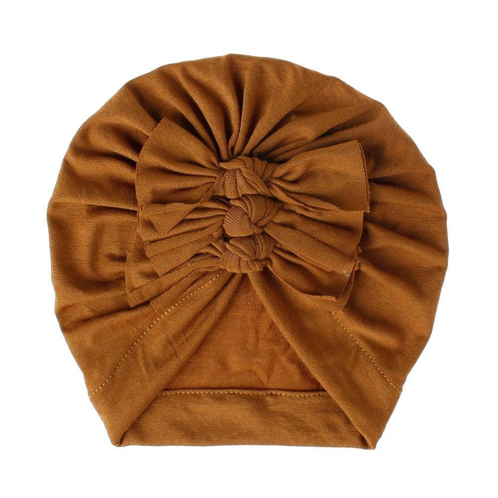 Modern Handamde Toddler Baby Boys& Girls Turban Head Wrap Beanie Cotton Hat Solid Cap Headband For Kids Stevvex