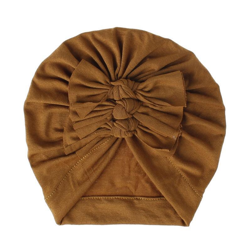 Modern Turban Baby Girls Bow Turban Hats Cotton Kids Beanie Children Hats Accessories For Girls Baby Stevvex