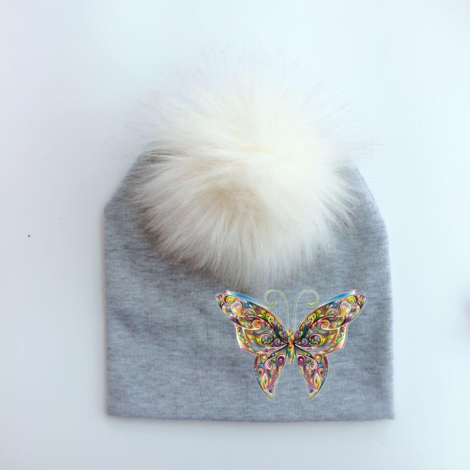 Fashion Baby Cap With Butterfly Toddlers Infant Bonnet Baby Hat For Boys and Girls Travel Hat Cap Stevvex