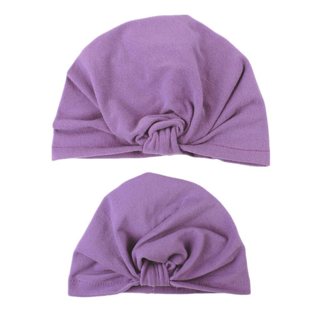 Modern popular Mother and Daughter Turban Headband Set Girls Headwear Mother and Baby Turban Headbands Set Lovely Knot Beanie Baby Hair Accessories Stevvex