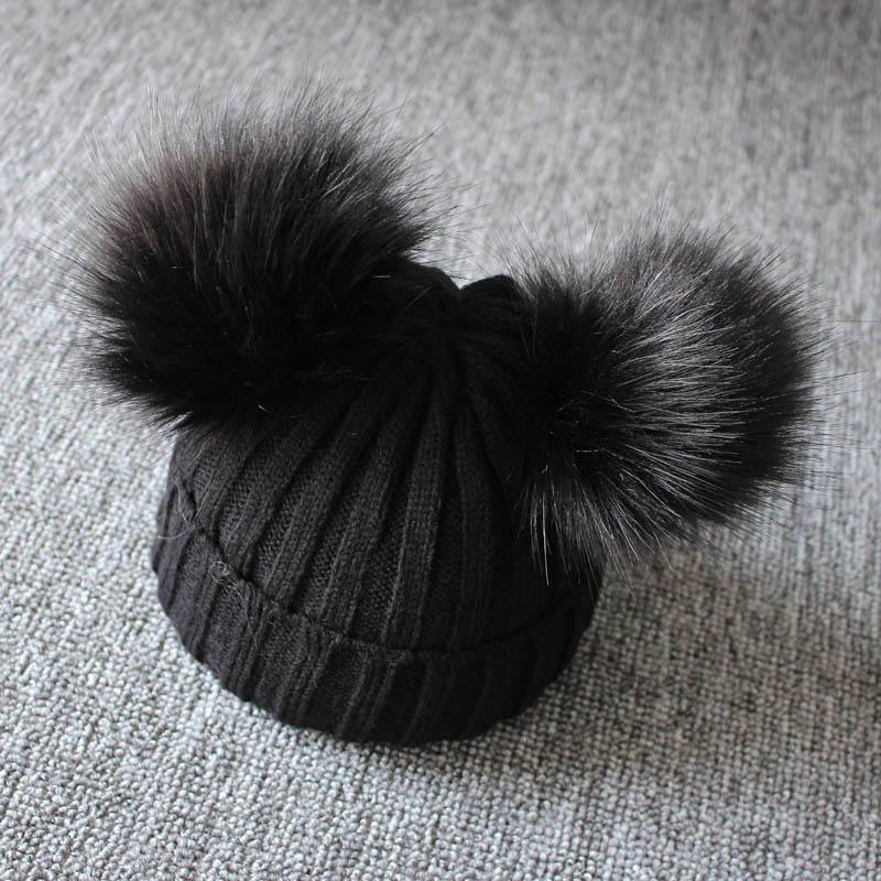 Cute Baby Hat & Scarf Set Pompom Infant Baby Girl Winter Hat For Kids Warm Knitted for Girls Stevvex
