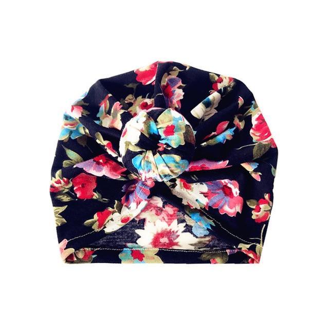 Luxury Modern Newborn Infant Baby Girl Boy and Mom Turban Hat Bows Flower Head Wrap Leopard Hat Cotton Cap For Parent-child Stevvex