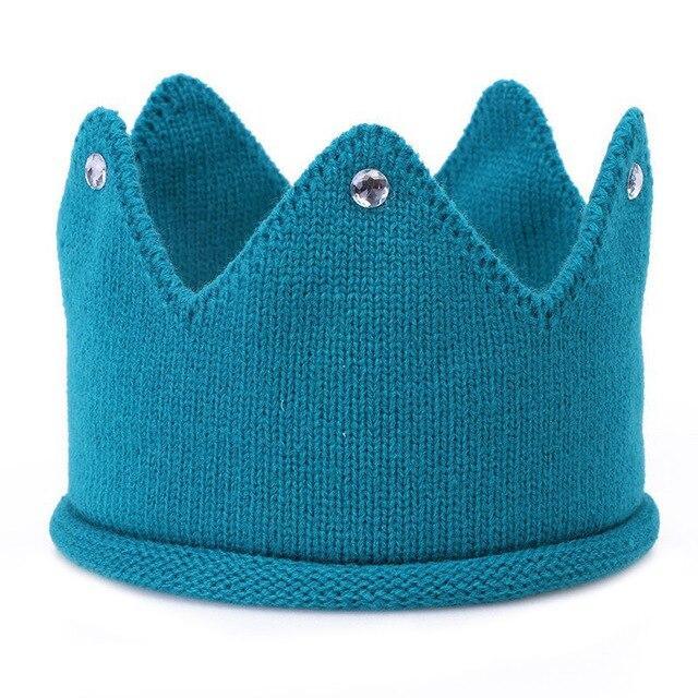Modern Luxury New Trend  Baby Hat Girls and Boys Crown Knitted Cap Toddler Empty Top Hats Newborn Design Woolen Yarn Bonnet For Kids Stevvex