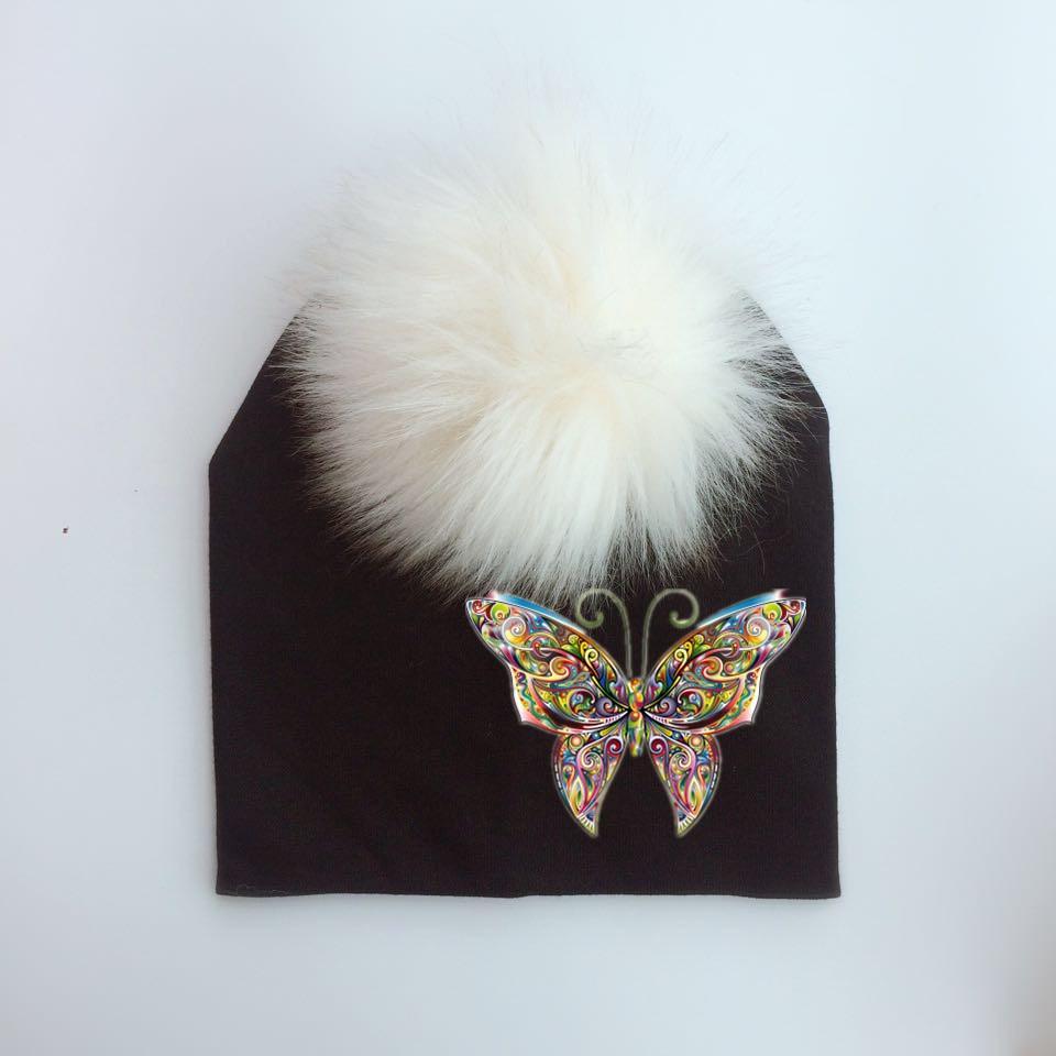 Fashion Baby Cap With Butterfly Toddlers Infant Bonnet Baby Hat For Boys and Girls Travel Hat Cap Stevvex