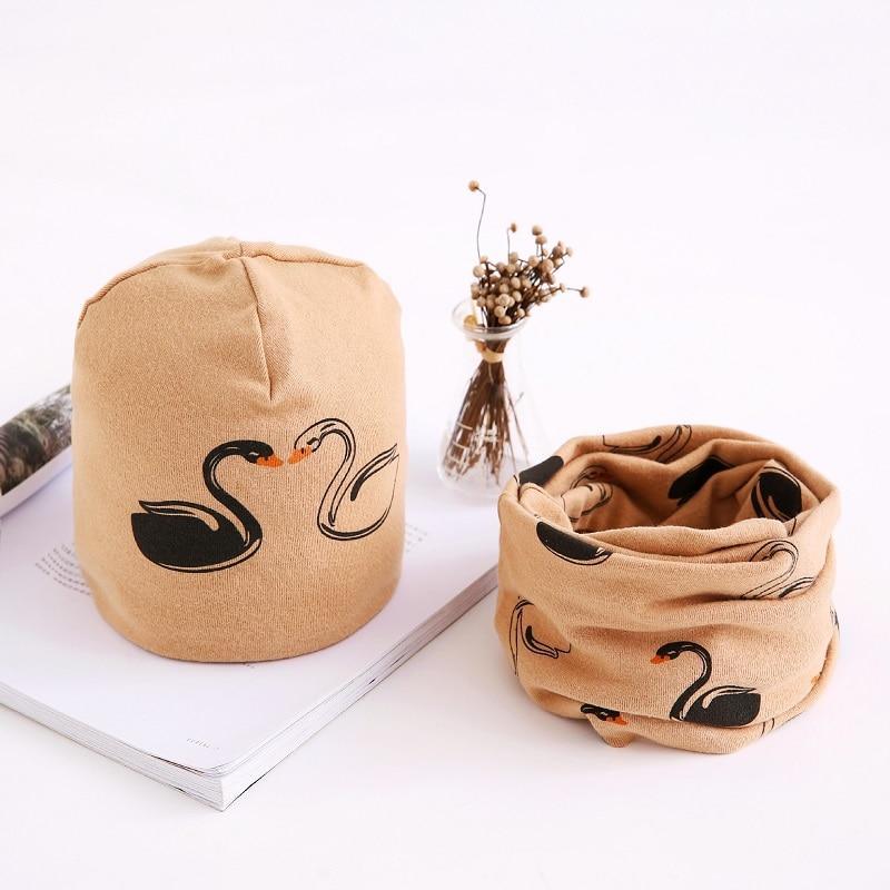 Star Print Cotton Hat And Scarf  Baby Beanie Kids Caps Children's Accessories For Boys and Girls Stevvex