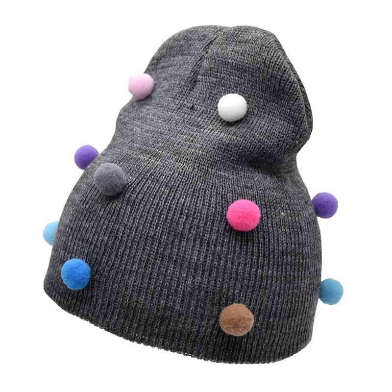 Modern Trend Big Bows Knitted Baby Girl Hat Cap Warm Kids baby winter Hat For Girls Stevvex