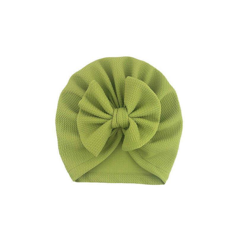 Baby Girl Hat Turban With Bow Knot Infant Beanie Solid Big Bowknot Cap For Girls Kid Hats Stevvex