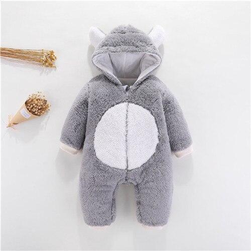 Newborn Winter Hoodie Baby Rompers Outwear Infant Baby Jumpsuit 3M -12M For Girls and Boys Winter Romper Stevvex